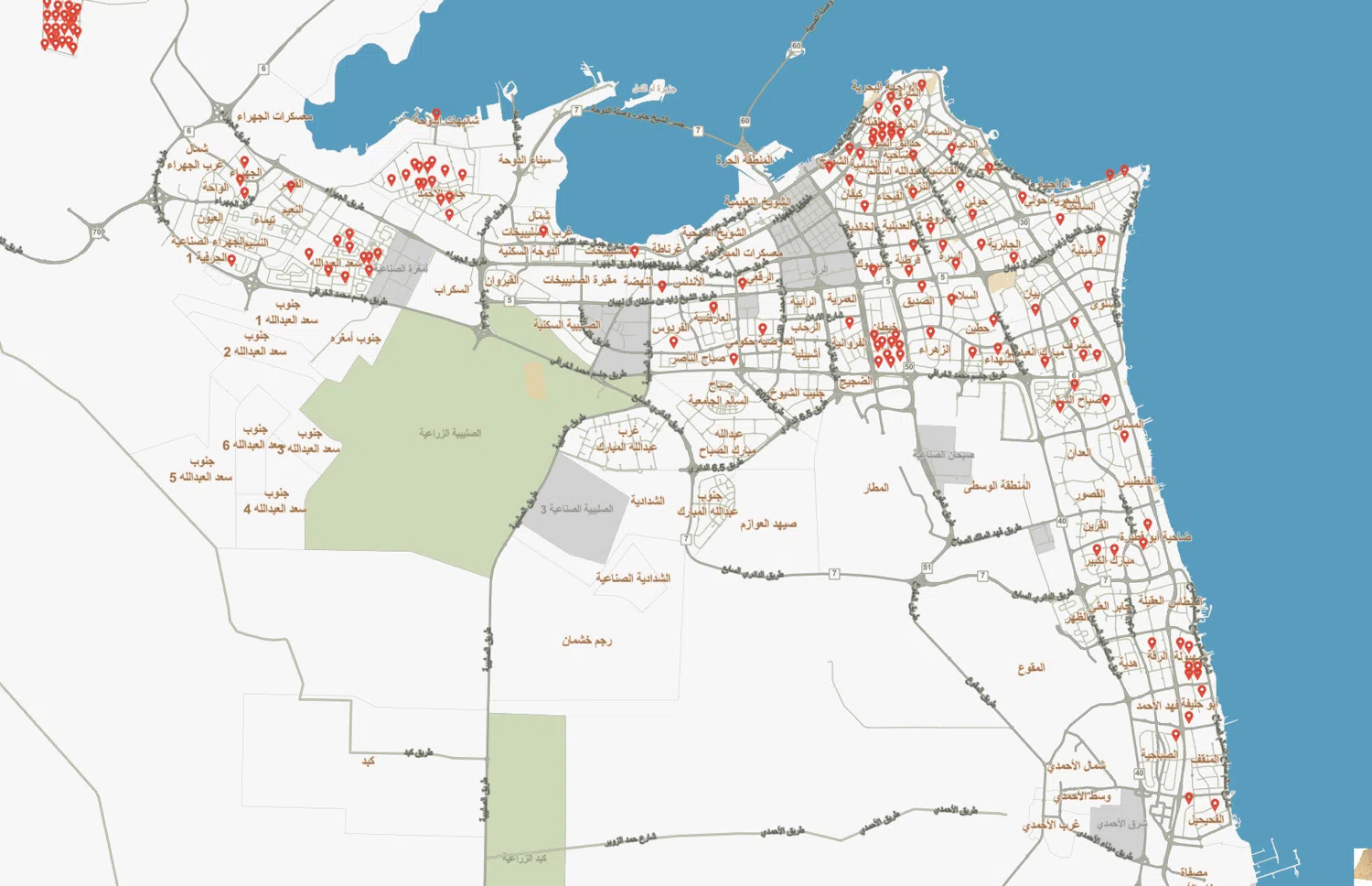 Kuwait map